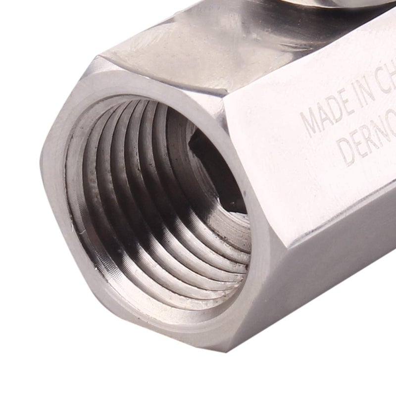 DERNORD 1/2" Stainless Mini Ball Valve Female x Male NPT Thread with Stainless Steel Handle Pack of 2 - Image 3